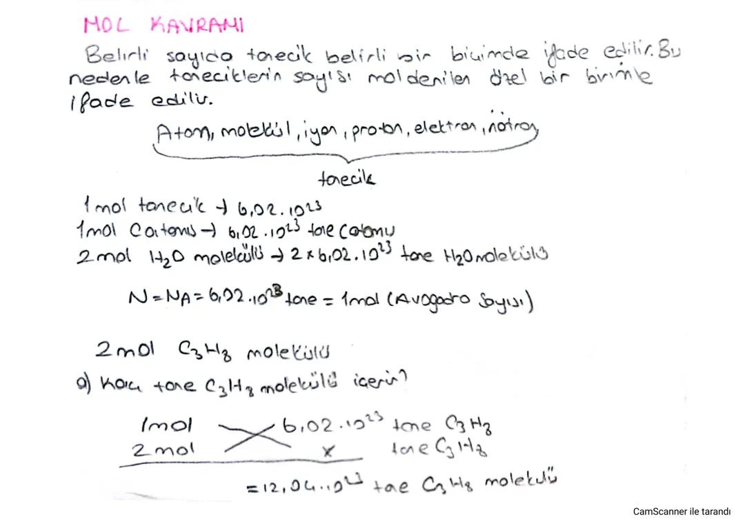 Mol Kavramı ve Detaylı Anlatım