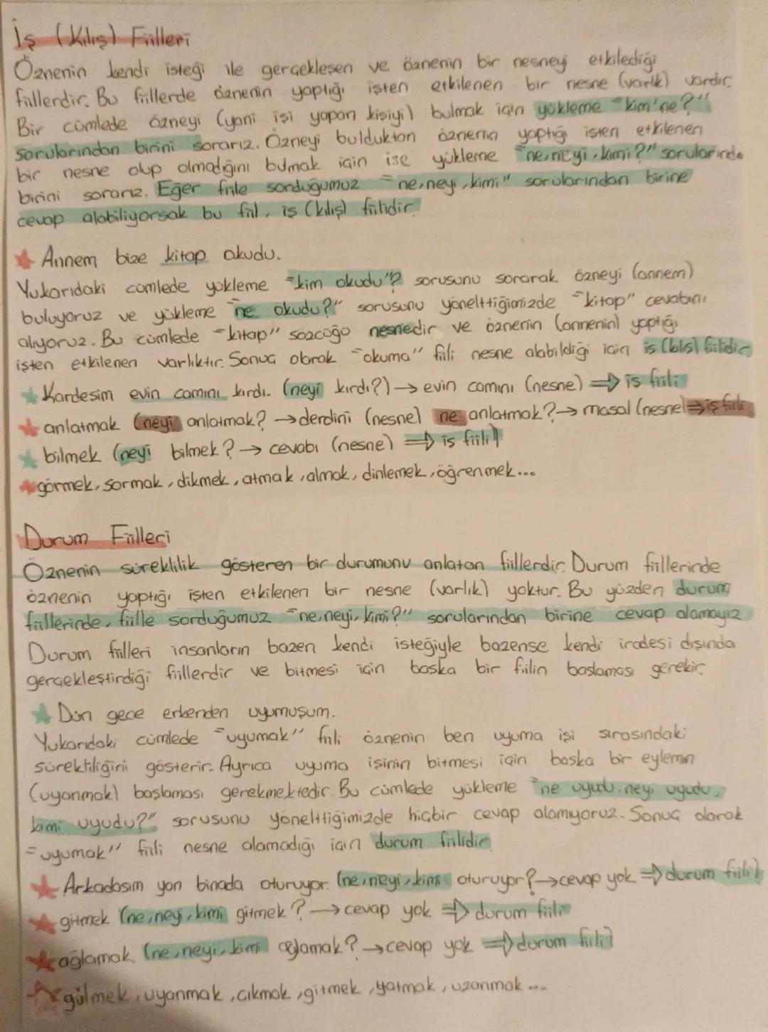 FIL EYLEM
Bir eylems, bir durumu veya bir olusu anlatan sözcüklere fal (eyem) derar
Faller lap (aomon) ve kisi (sahis) eklerini alarak Gekil