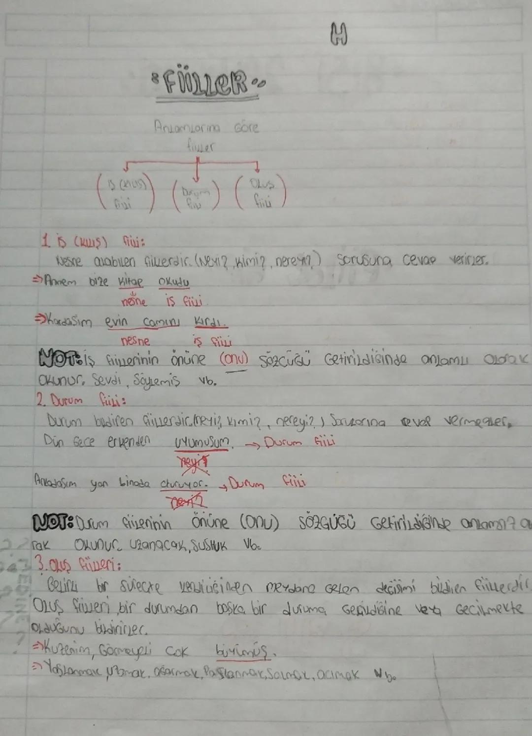 7. Sınıf Türkçe: Fiiller Konu Anlatımı