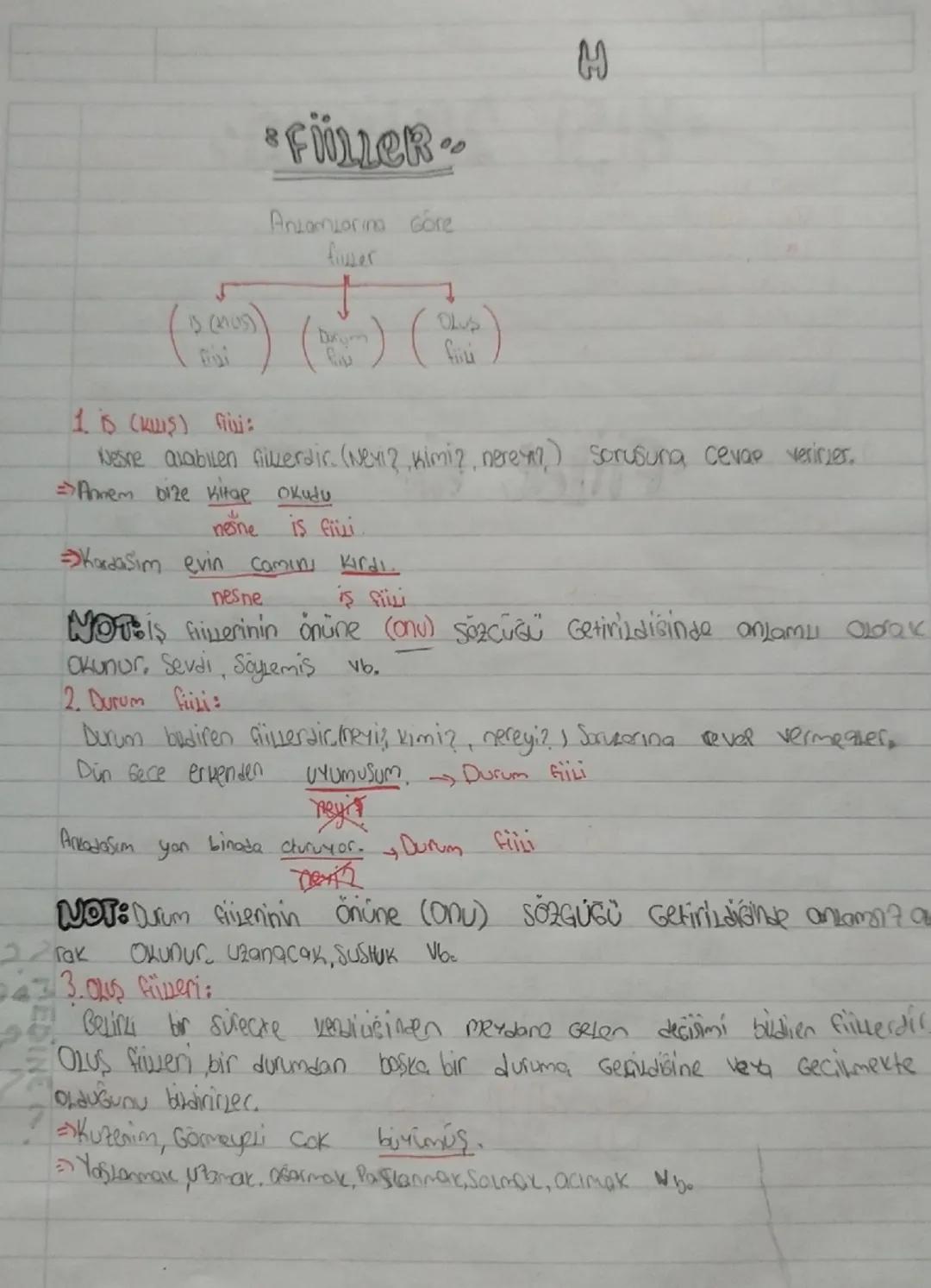 # FİLLER

Anlamlarına Göre
fiiller

(İS fiili)  (Durum fiili)  (Oluş fiili)

1. İS (Kuş) fiili:
Nesne alabilen fiillerdir. (Ne? Kimi? Nerede