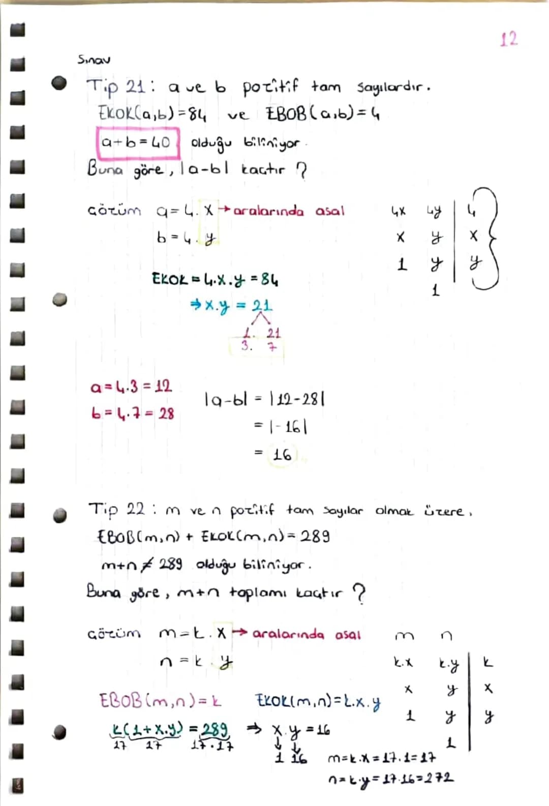 •
=
EBOB-EKOK =

EBOB: En büyük ortak bölen demektir.

1
Örnek:

10
20 50 2
1,2,5,10
LEBOB
10 25 2
5 25 5
1 5 5
1

EBOB (20,50) = 2.5
=(10)〃