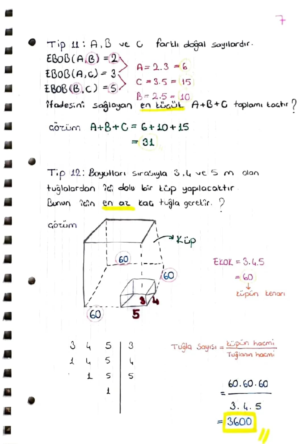 •
=
EBOB-EKOK =

EBOB: En büyük ortak bölen demektir.

1
Örnek:

10
20 50 2
1,2,5,10
LEBOB
10 25 2
5 25 5
1 5 5
1

EBOB (20,50) = 2.5
=(10)〃