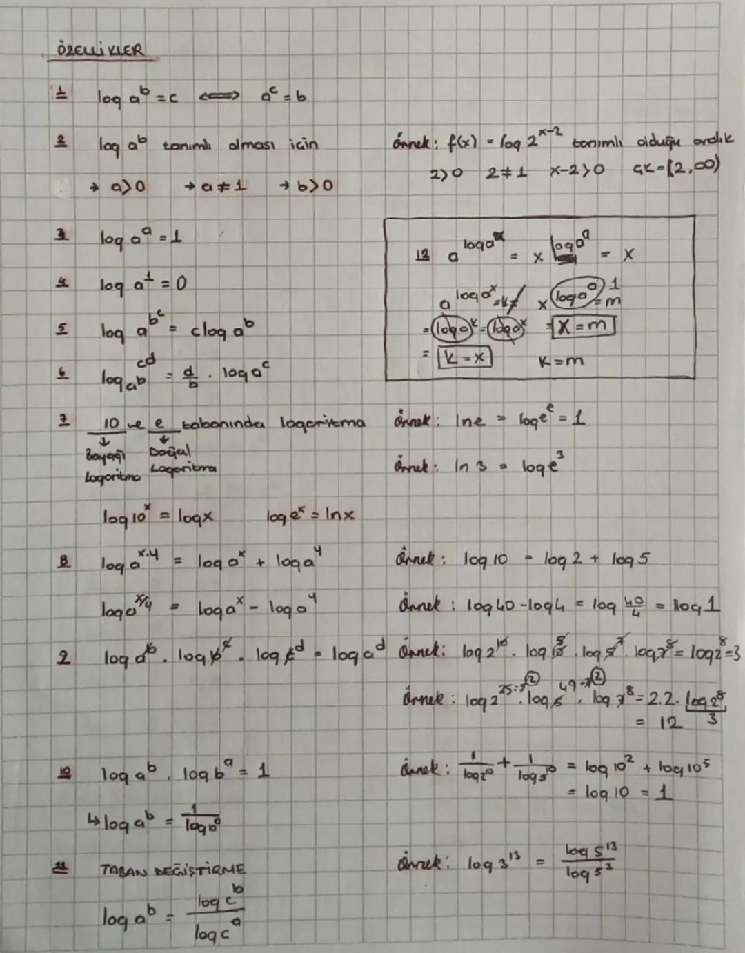 02ELLIKLER
41
oll
log ab = c
log ab
7970
tanımlı olması için
4444
0670
3
品
5
ام
log α = 1
log at = 0
log
༔
a
6c
cd
=
clog ab
log ab = d. log