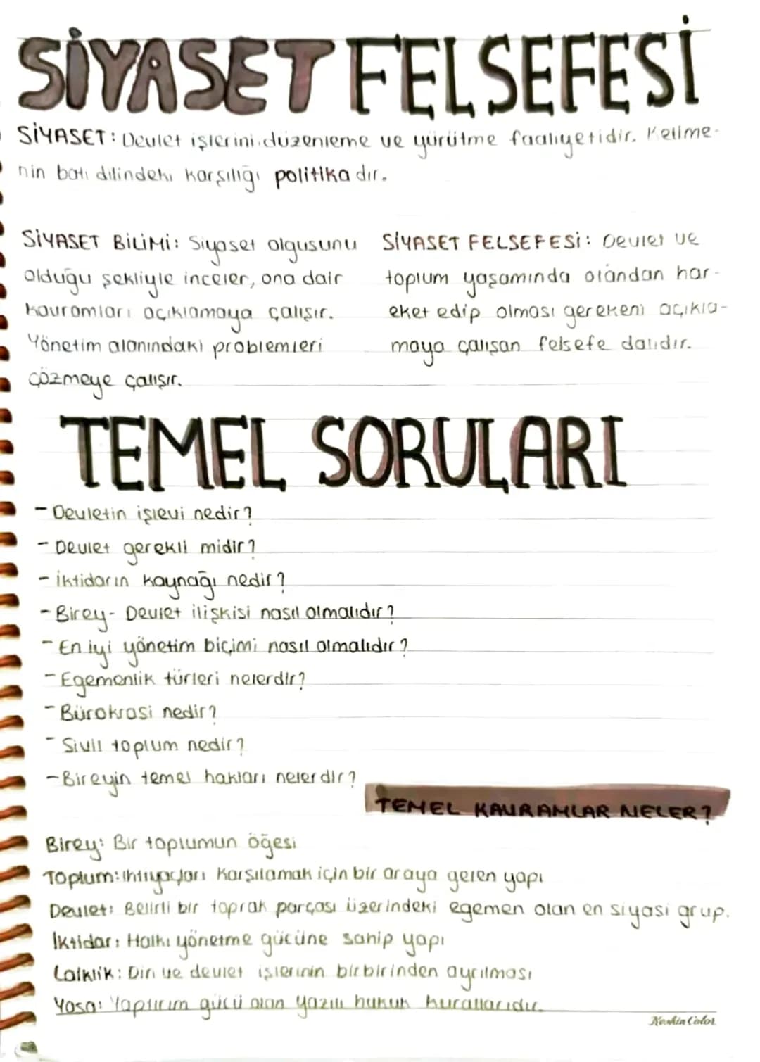 SİYASET FELSEFESİ
• SİYASET: Deulet işlerini düzenleme ve yürütme faaliyetidir. Kelime-
nin batı dilindeki karşılığı politika dır.
SİYASET B