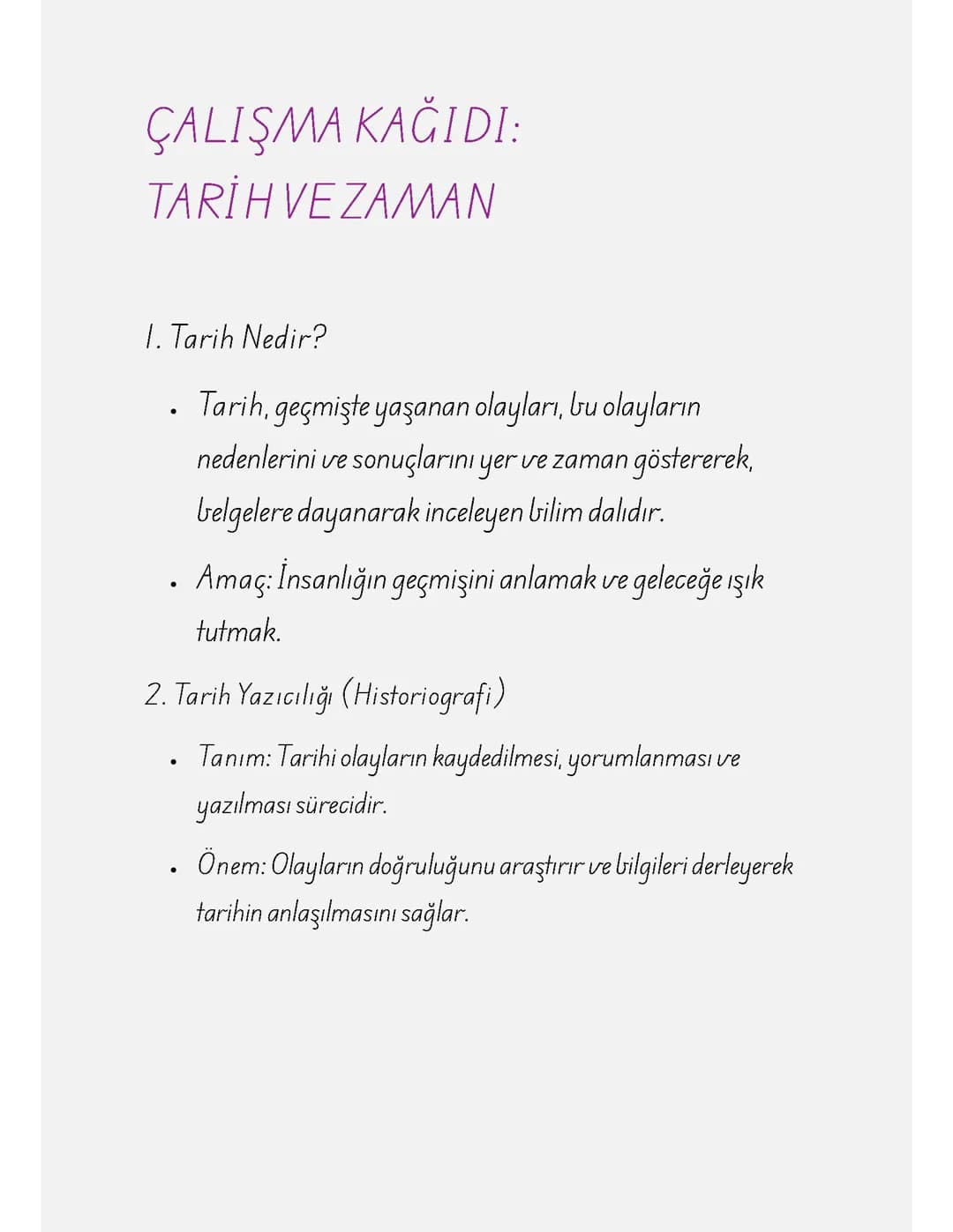 Tarih ve Zaman- TYT tarih çalışma pratiği