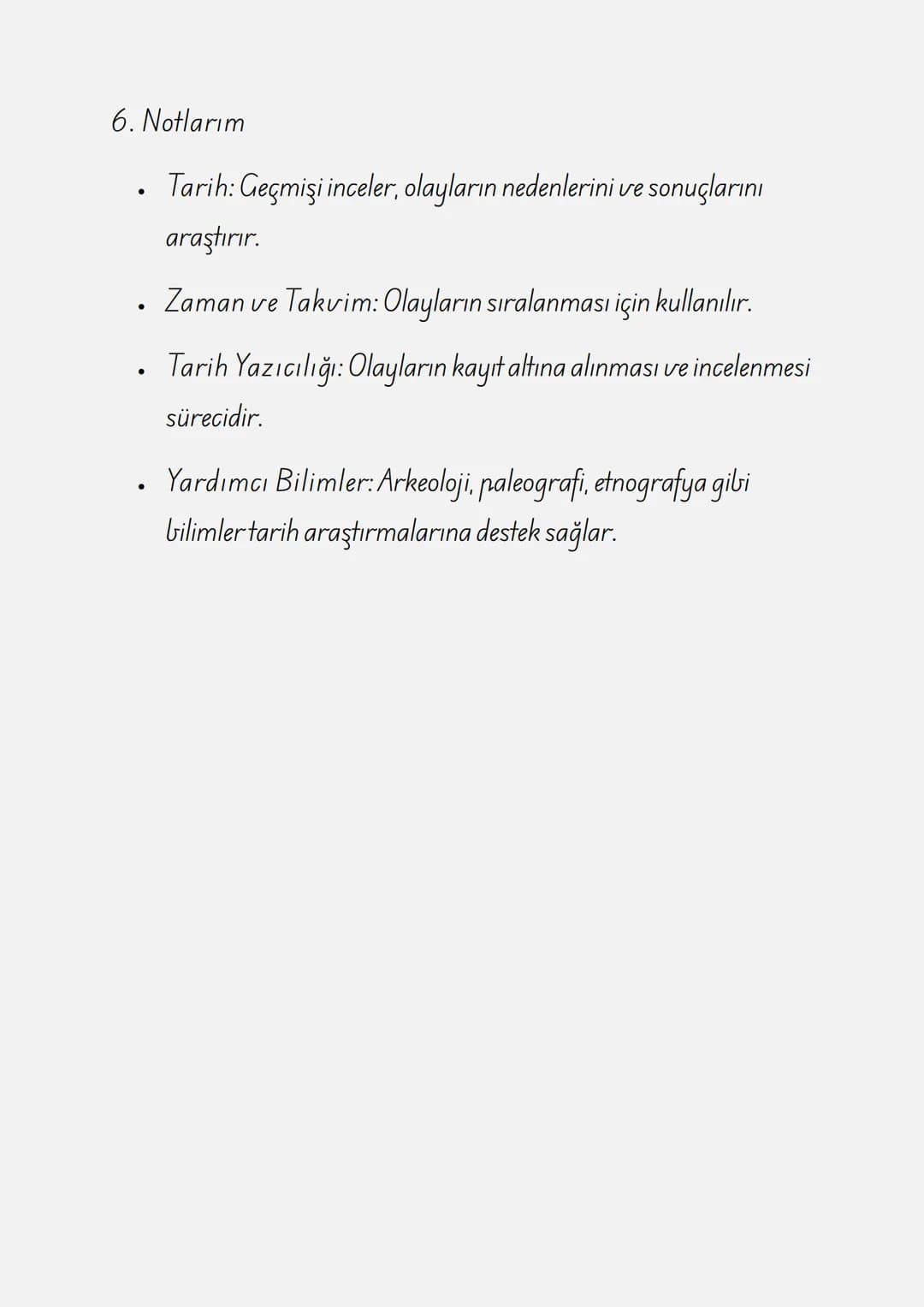ÇALIŞMA KAĞIDI:
TARİH VE ZAMAN
1. Tarih Nedir?
.
•
Tarih, geçmişte yaşanan olayları, bu olayların
nedenlerini ve sonuçlarını yer ve zaman gö