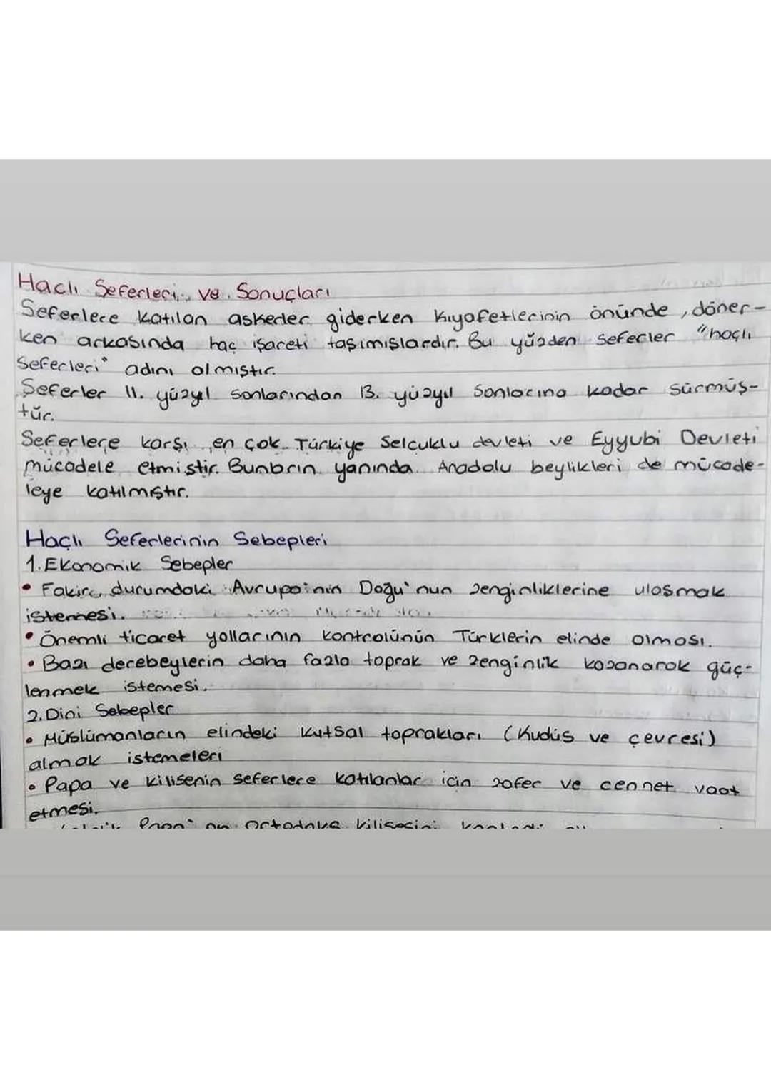 Hachi Seferleri, ve. Sonuçları
Seferlere katılan askeder giderken kıyafetlerinin önünde, doner-
ken arkasında haç işareti taşımışlardır. Bu 