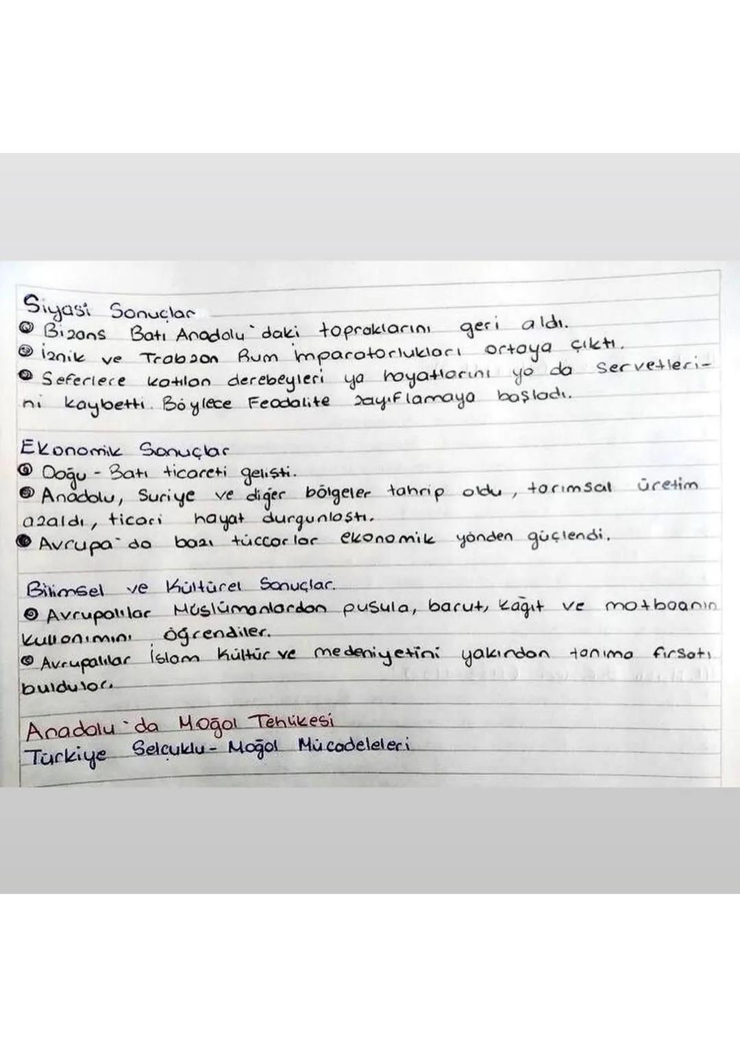 Hachi Seferleri, ve. Sonuçları
Seferlere katılan askeder giderken kıyafetlerinin önünde, doner-
ken arkasında haç işareti taşımışlardır. Bu 