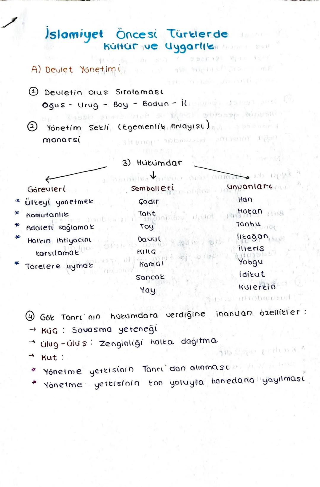 İslamiyet Öncesi Türklerde Kültür ve Uygarlık