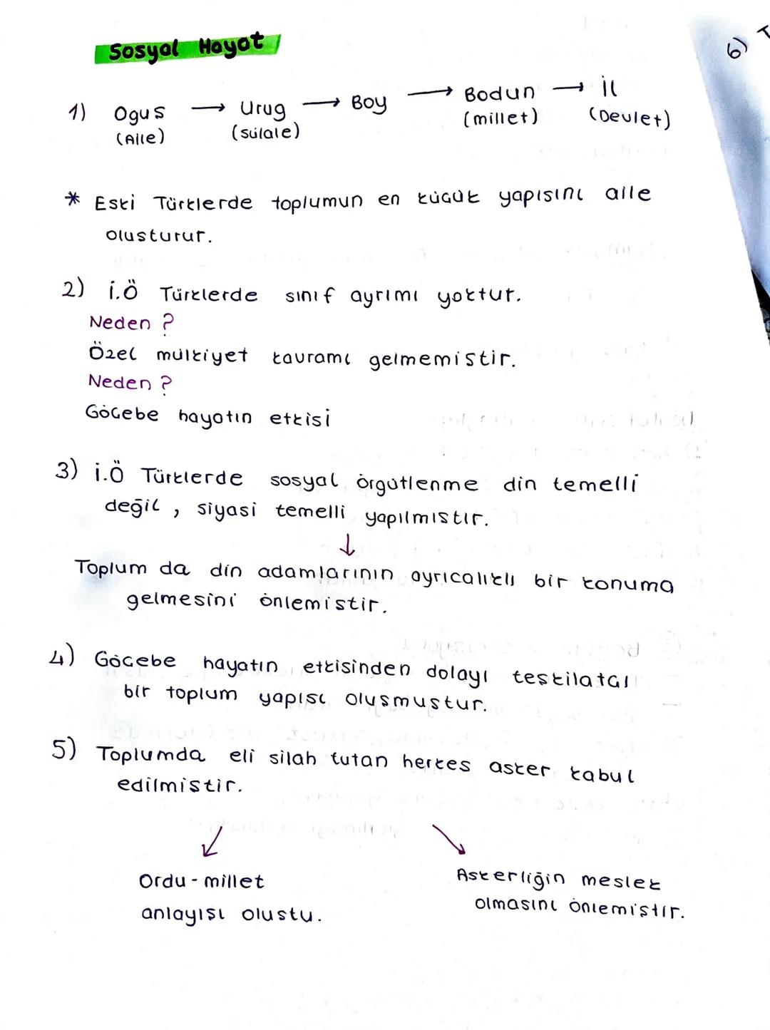 # İslamiyet Öncesi Türklerde
Kültür ve Uygarlik

A) Devlet Yönetimi

① Deuletin olus Sıralaması
Oğus - Urug - Boy - Bodun - il

② Yönetim Se