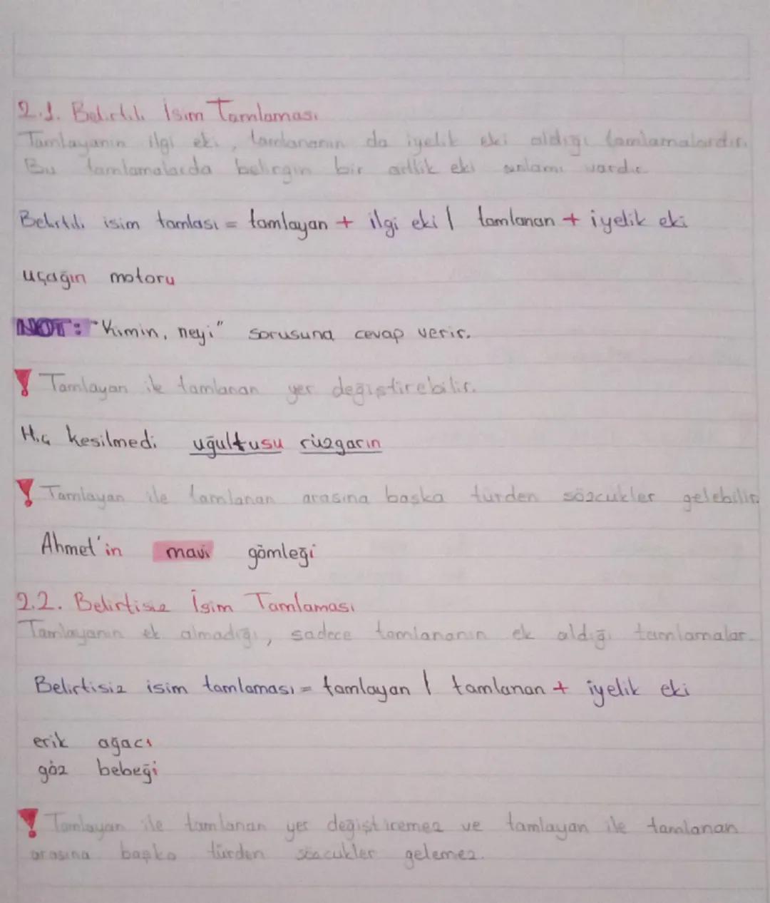 # TAMLAMALAR

•Bar ismin benzerlerinden ayırt edilebilmesi için başka bir isim, zomr
veya sifatla anlam ilişkışı kurarak oluşturduğu söz öbe