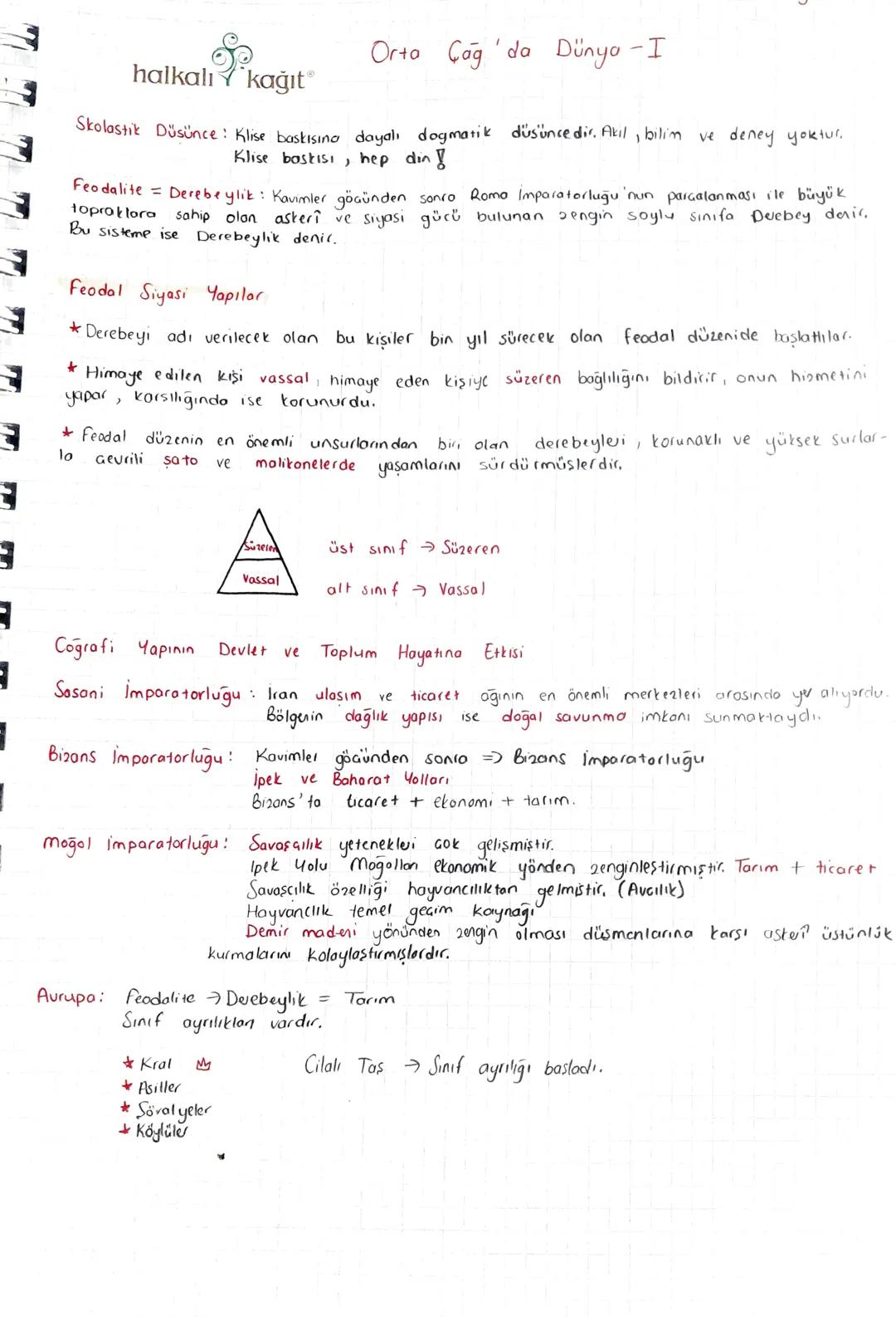 3
Orta Cag da Dünya - I
halkalı kağıtⓇ
Skolastik Düsünce: Klise baskısına dayalı dogmatik düsüncedir. Akil, bilim
Klise baskısı, hep din !
v