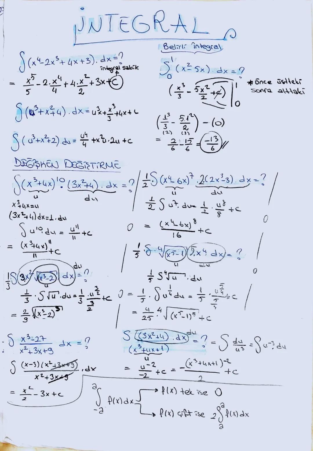 # INTEGRAL

$\int (x^4-2x^3+4x+3).dx=?$
$=\frac{x^5}{5}-2.\frac{x^4}{4}+4.\frac{x^2}{2}+3x+C$

$\int (u^3+x^2+4).dx=u^3+x^3+4x+c$

$\int (u^