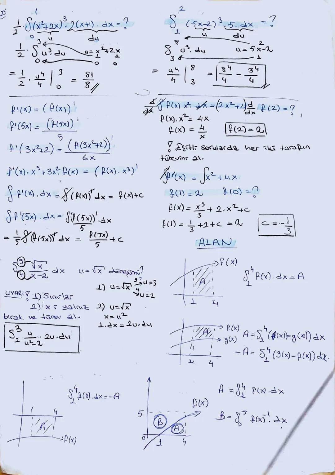 # INTEGRAL

$\int (x^4-2x^3+4x+3).dx=?$
$=\frac{x^5}{5}-2.\frac{x^4}{4}+4.\frac{x^2}{2}+3x+C$

$\int (u^3+x^2+4).dx=u^3+x^3+4x+c$

$\int (u^