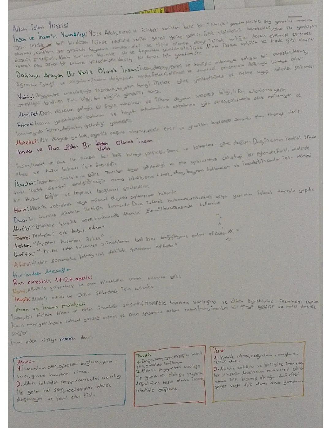 9. Sınıf Din Dersi 1. Dönem Konu Anlatımı