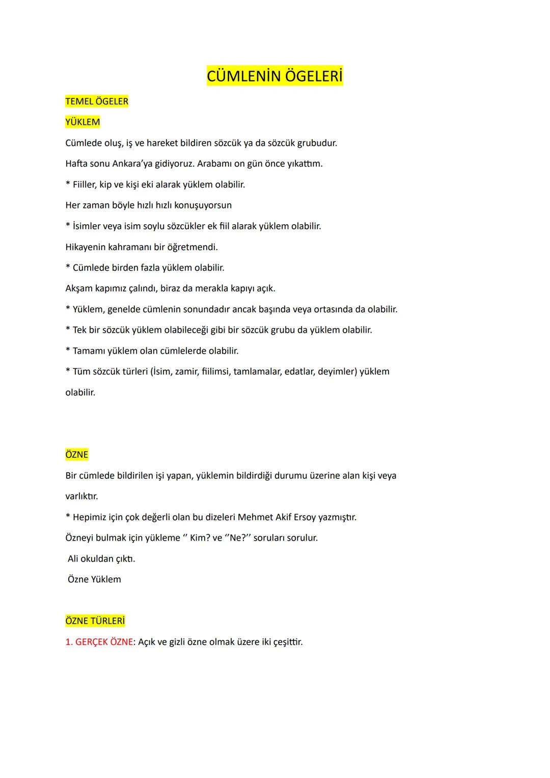 # CÜMLENİN ÖGELERİ

TEMEL ÖGELER

YÜKLEM

Cümlede oluş, iş ve hareket bildiren sözcük ya da sözcük grubudur.

Hafta sonu Ankara'ya gidiyoruz