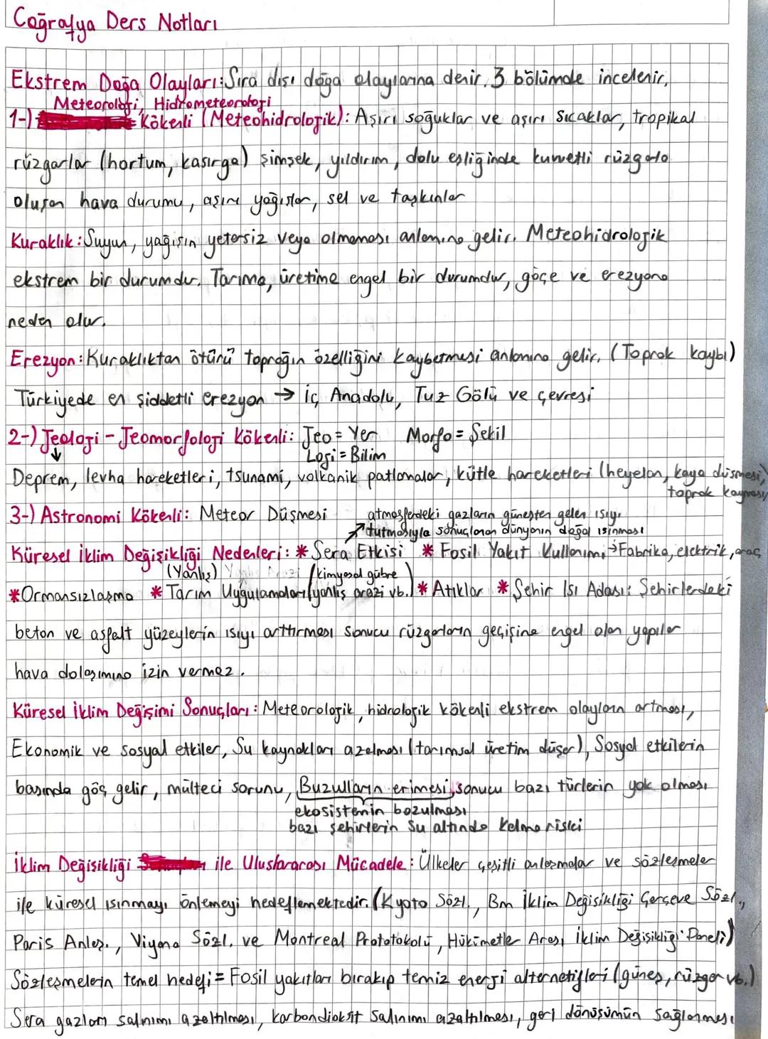 ekstrem doğa olayları / coğrafya