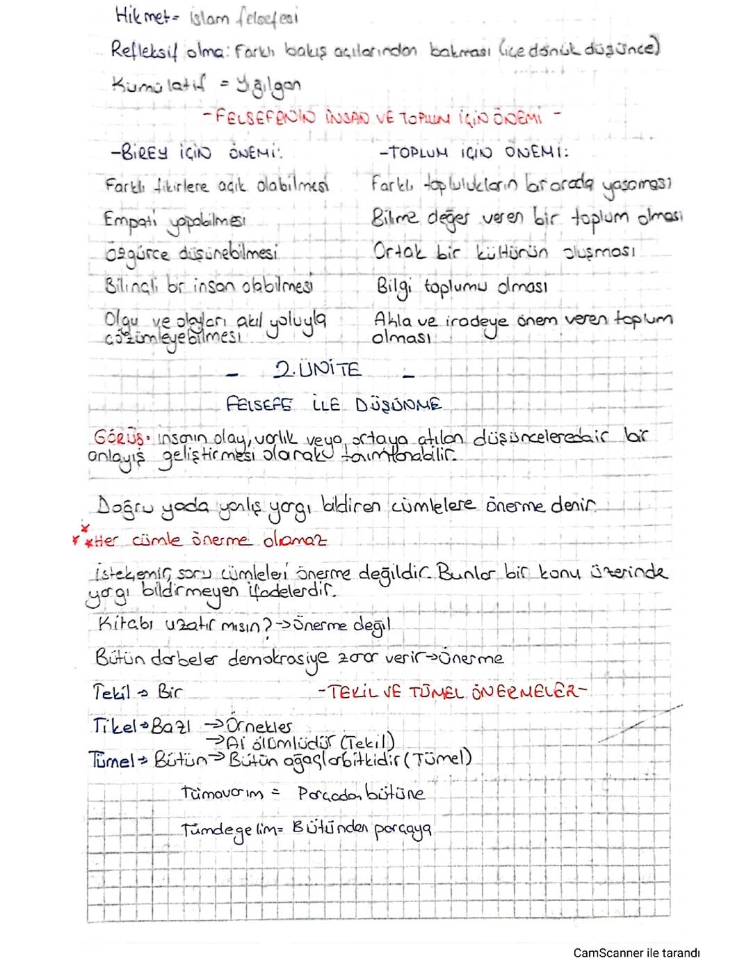 Felsefenin insan ve toplum için önemi ve felsefe ile düşünme 