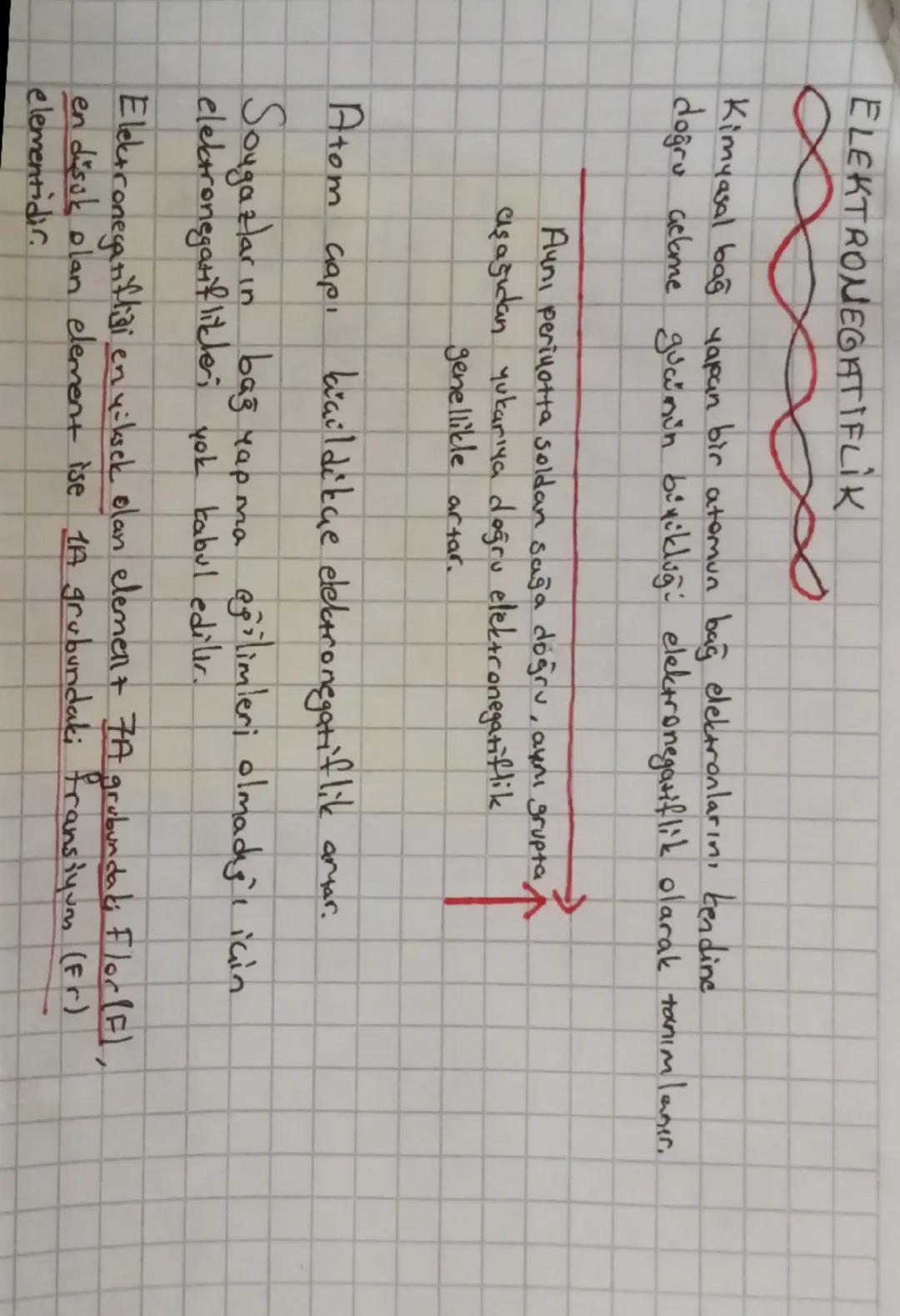 ELEKTROMEGATIFLIK

Kimyasal bağ yapan bir atomun bağ elektronlarını kendine
doğru aclame gucünün bizikliği elektronegatiflik olarak tanımlan