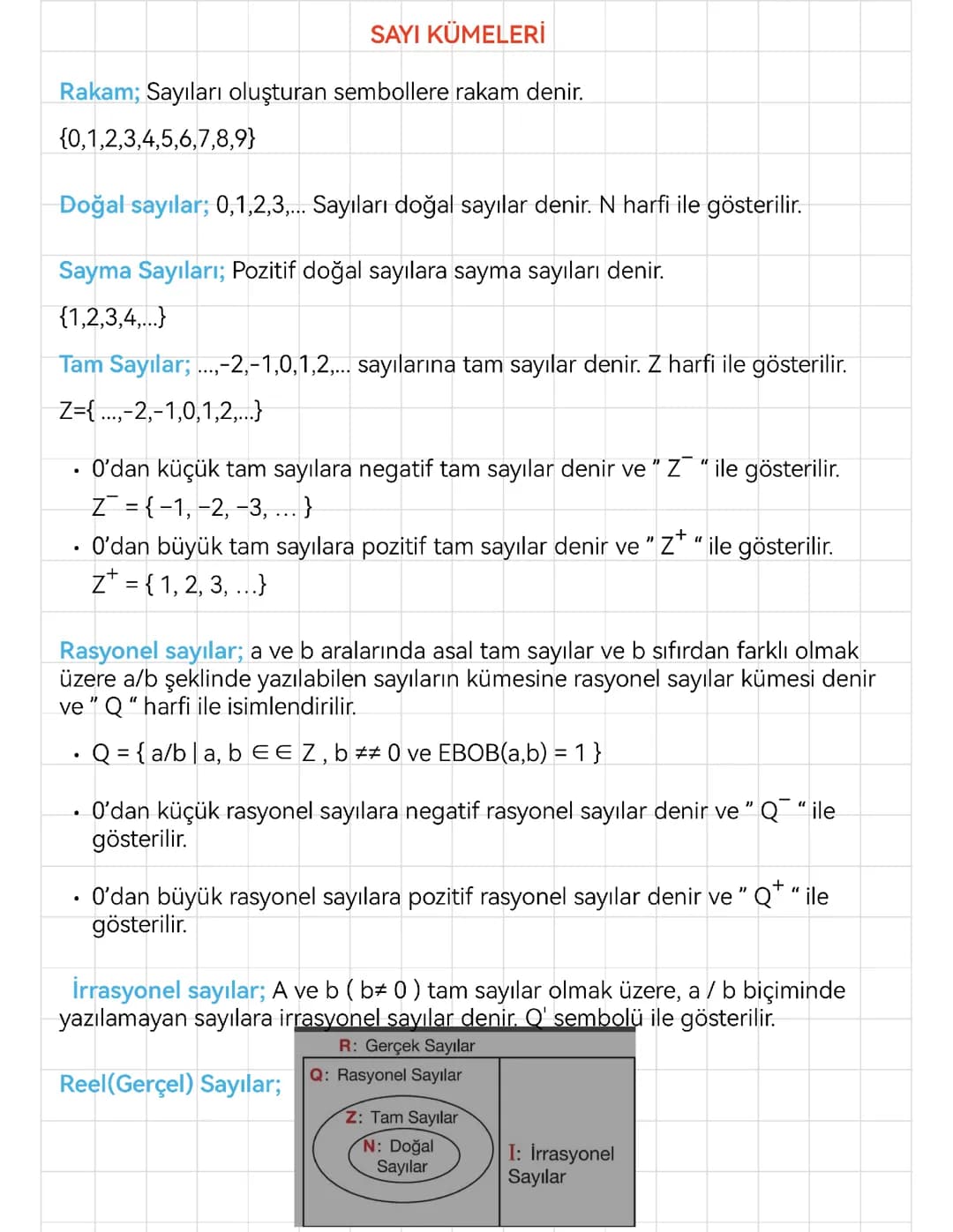 Sayı kümeleri