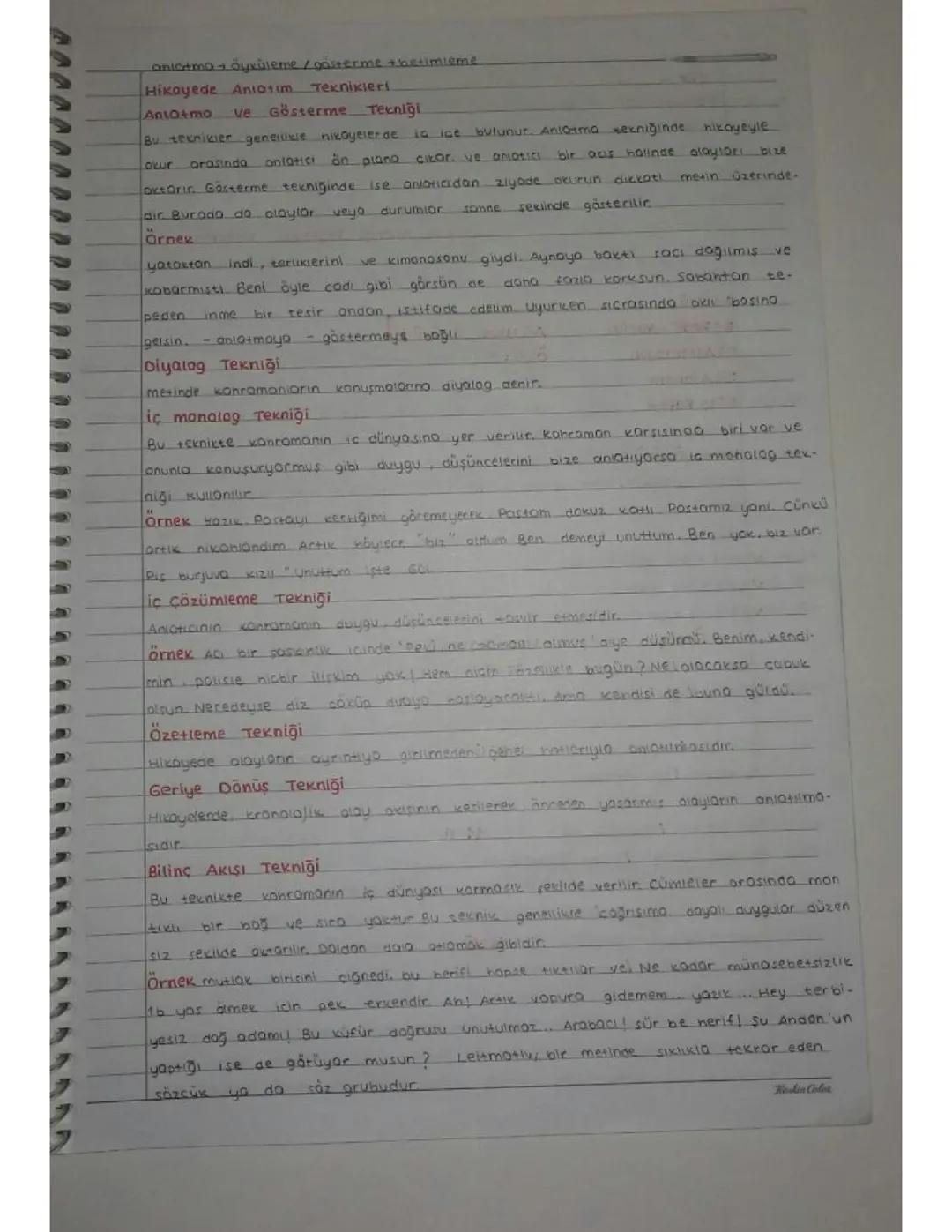 Hikayelerde Kullanılan Anlatım Teknikleri