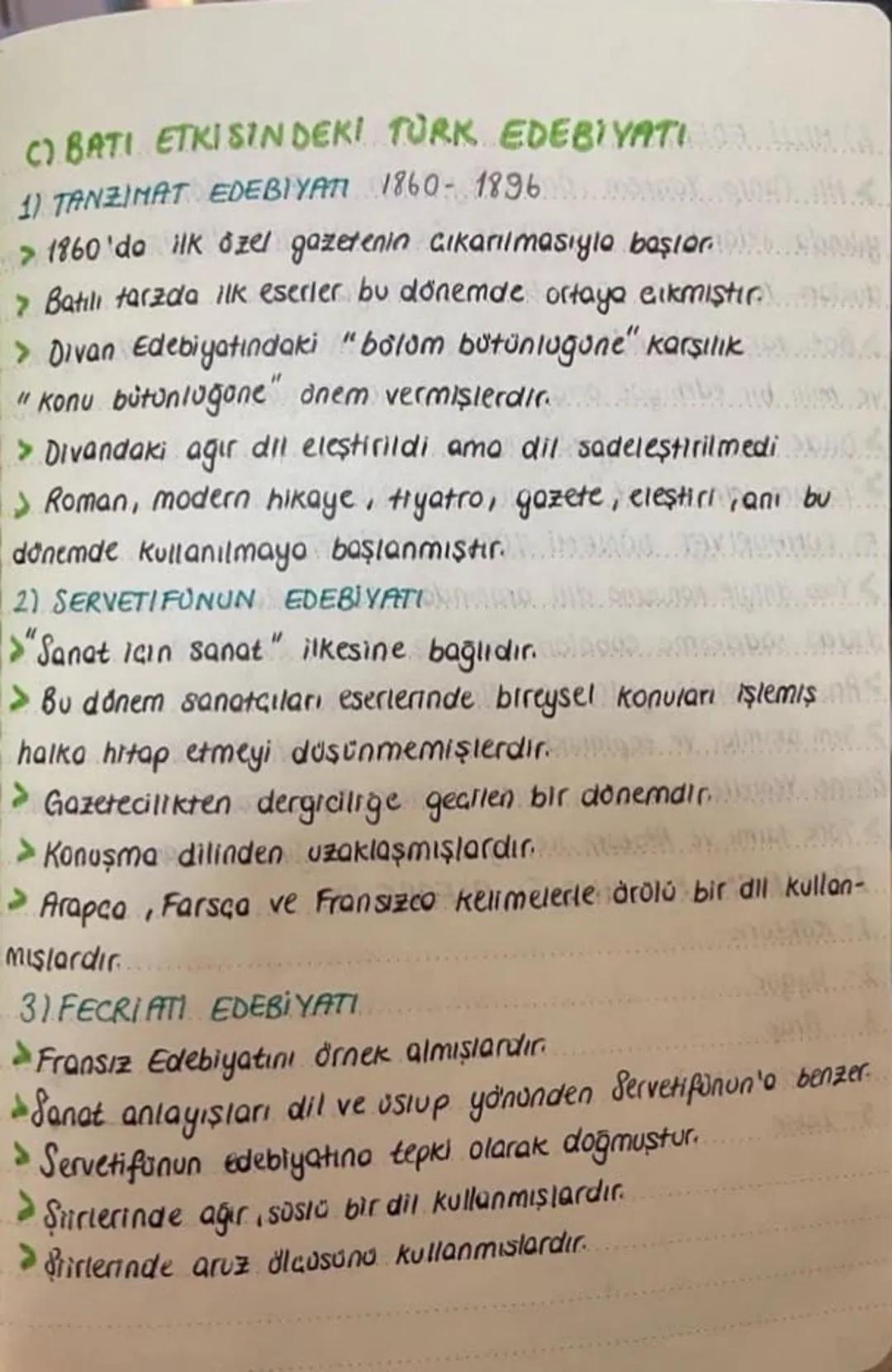 TÜRK EDEBİYATININ DÖNEMLERİ
A) islamiyet'ten önceki Türk Edebiyatı
8) islamiyet'in Etkisindeki Türk Edebiyatı
C) Batı Etkisindeki Türk Edebi