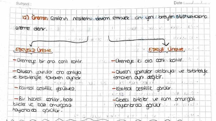 Subject:
Canlilanın ortak Özellikleri
-Hucresel yapı: tum conlilar hucre Je hucrelerden oluşur.
Hücre sayısına
gore
Tek hücreliler
-Baktenle