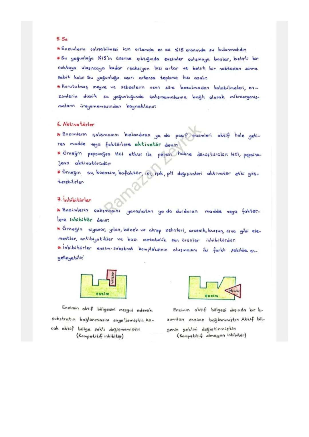 ENZİMLER
Protein yapılı biyolojik katalizörlerdir.
*Reaksiyon sonunda değişmeden çıkarlar. Tekrar tekrar kullanılabilirler.
-Enzimler kullan