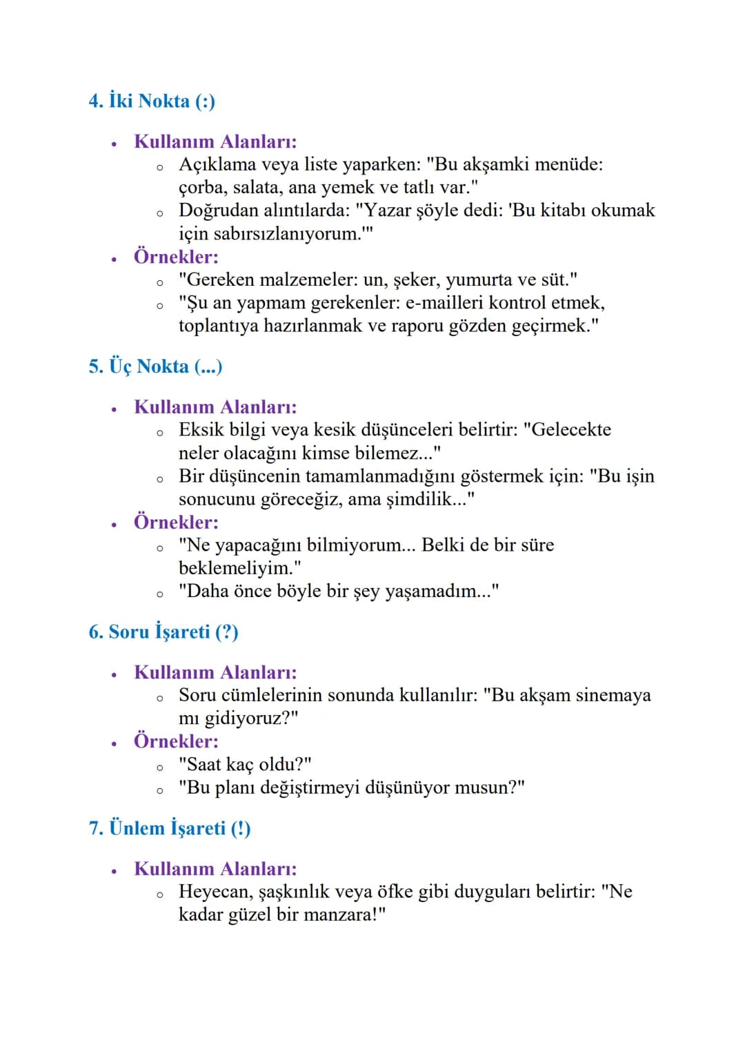 NOKTALAMA İŞARETLERİ
Noktalama işaretleri, yazılı metinlerde anlamı netleştirmek, cümleleri
yapılandırmak ve okuyucunun metni doğru bir şeki