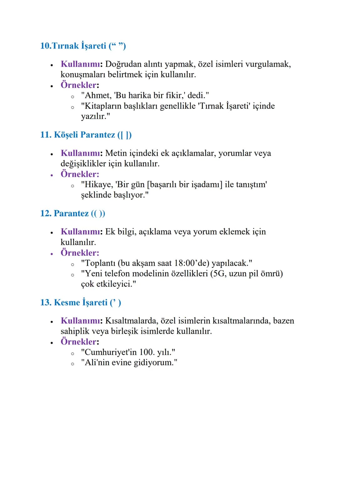NOKTALAMA İŞARETLERİ
Noktalama işaretleri, yazılı metinlerde anlamı netleştirmek, cümleleri
yapılandırmak ve okuyucunun metni doğru bir şeki