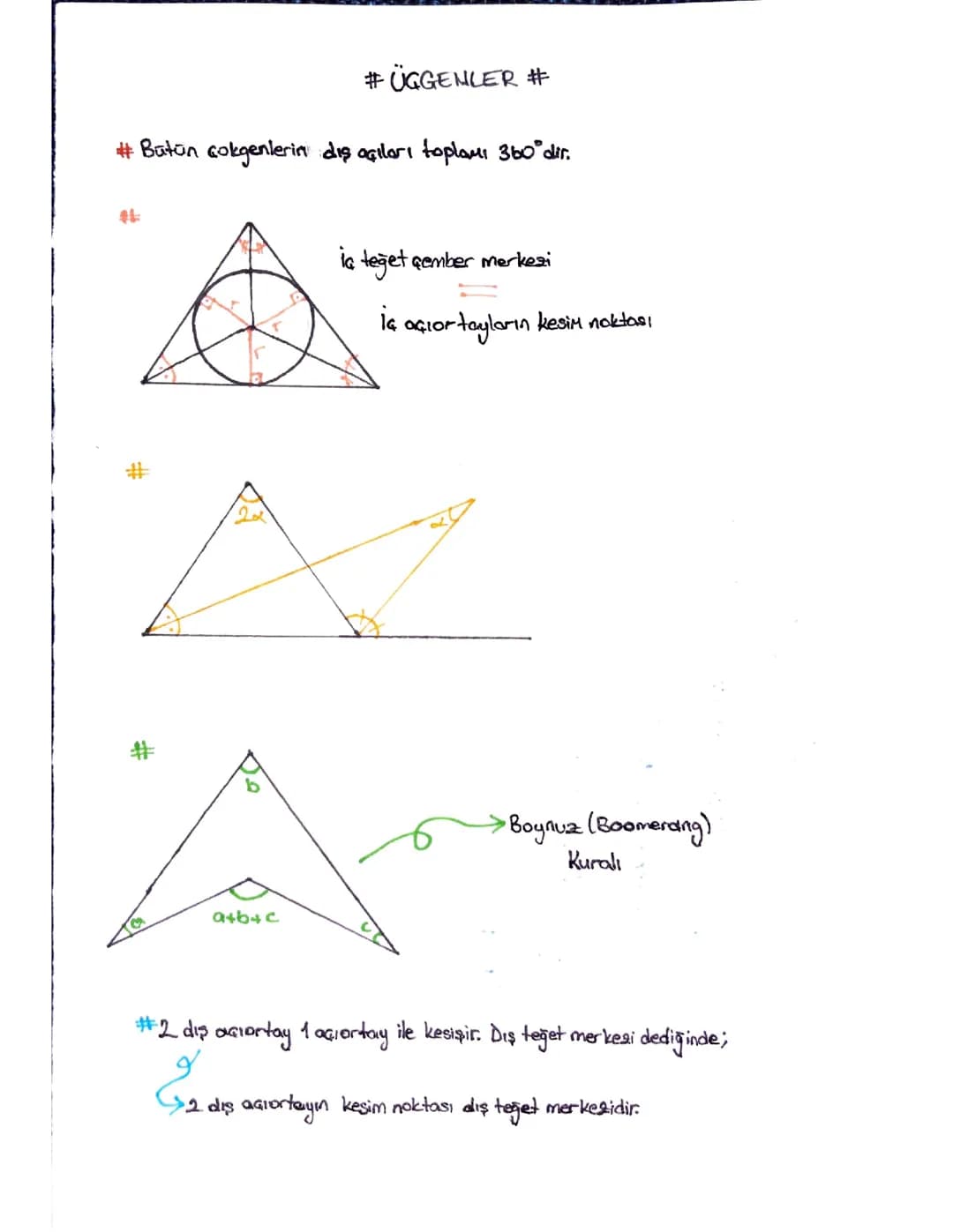 TYT-AYT Geometri Üçgen Formülleri ve Kuralları PDF
