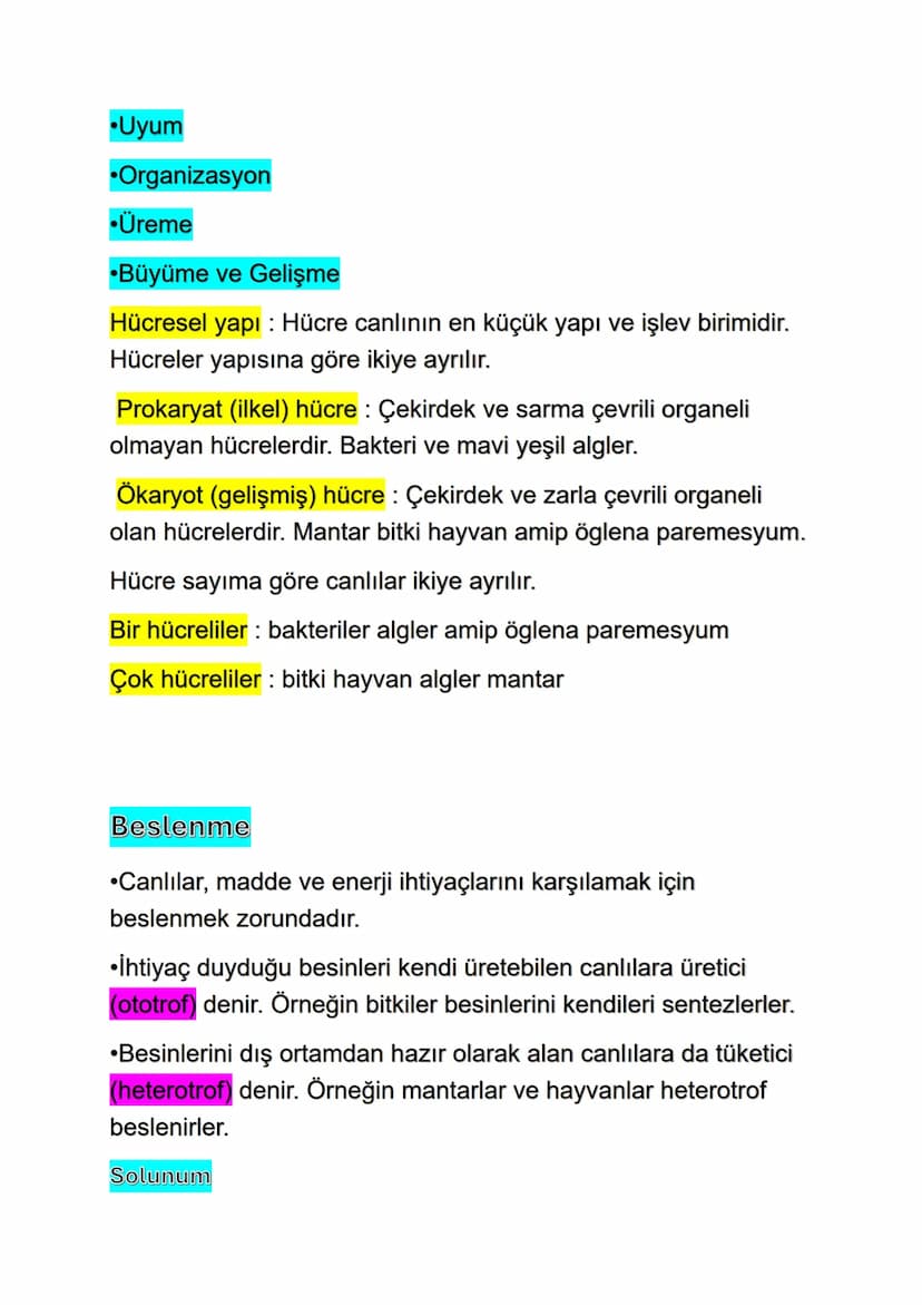 Biyoloji ve Canlıların Ortak Özellikleri
Biyoloji Nedir ?
Biyoloji, yaşam ve canlı organizmaların incelenmesi hakkında
çalışmaların gerçekle