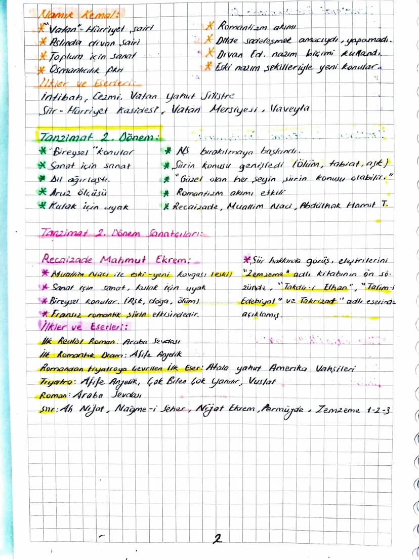 EVERLYAT
Tanzimat Edebiyatında Siir
* Divan 1. etkisinden kurtulamamis. *Görünus-divan, içerik farkl
* Genellikle aryz ötc. kullanıld *Hürri