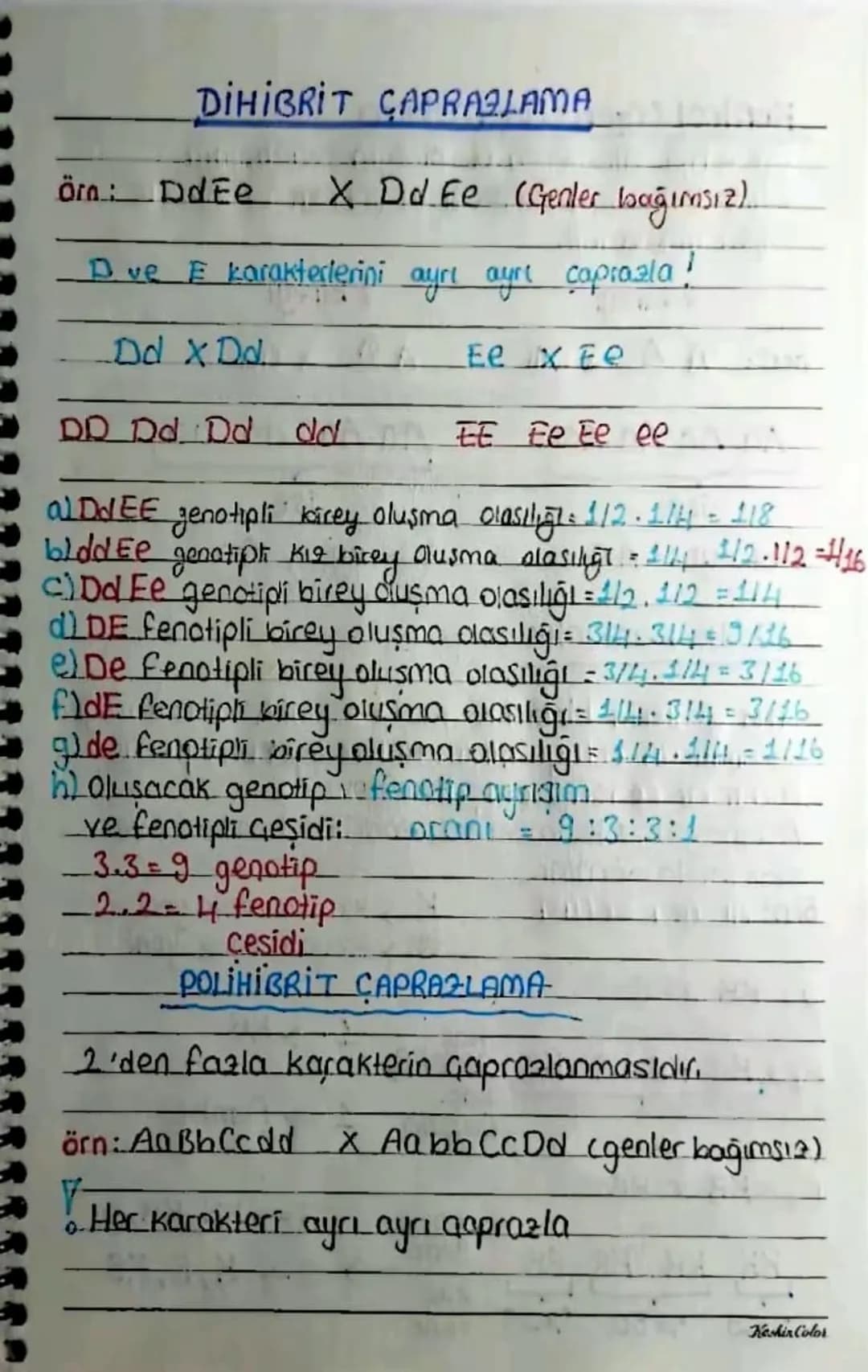 KALITIM
Kalıtımla ilgili Kavramlar
Karakter Canlılarda bulunan her bir özellige
denir. Öca: kao grubu, göz rengi, saç rengi....
Gen => Bir k