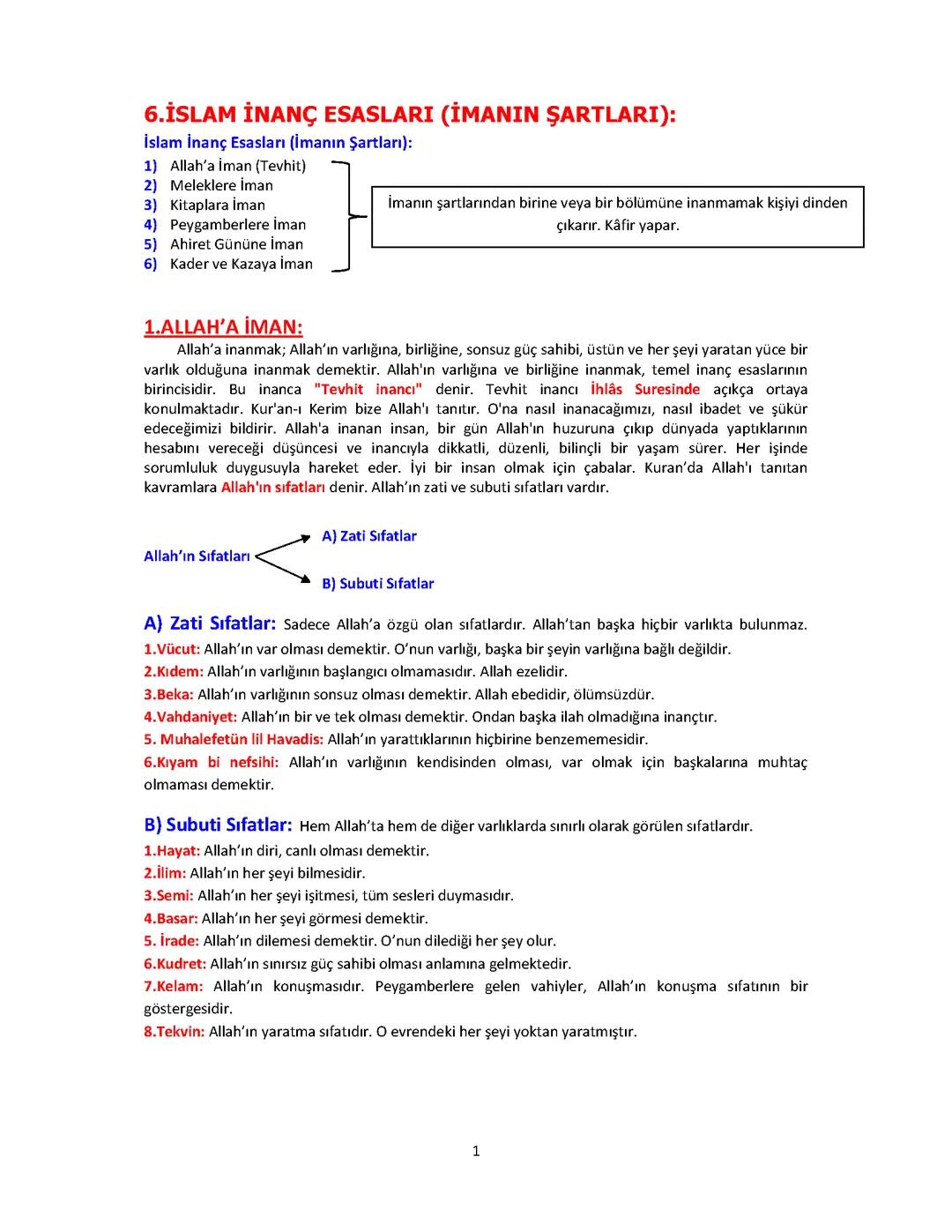 10. sınıf temel dini bilgiler