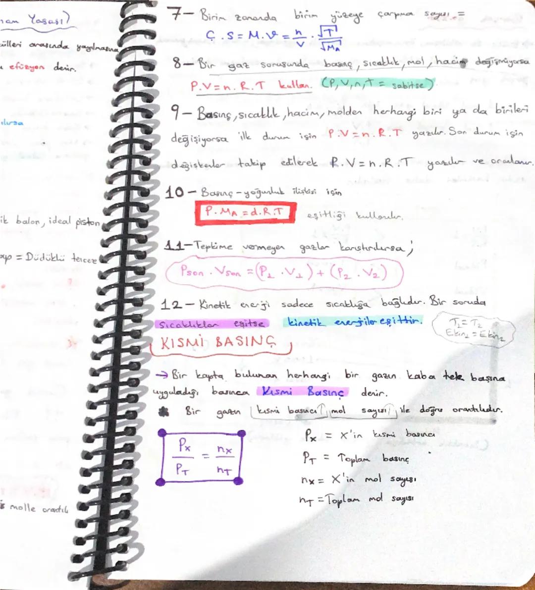 Ideal got
→Birbirleriyle etkileşmeyen,
→Itme-çekme kuvveti uygulamayan,
→Esnek çarpışma yapan,
→Ortalama kinetik enerjileri eşit olan (aynı 