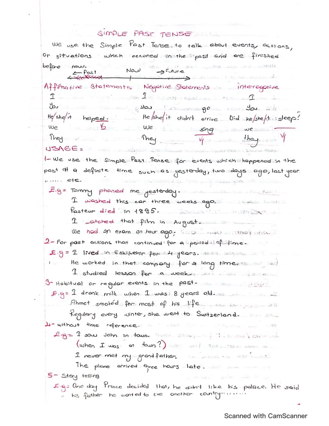 Simple Past Tense Kullanımı