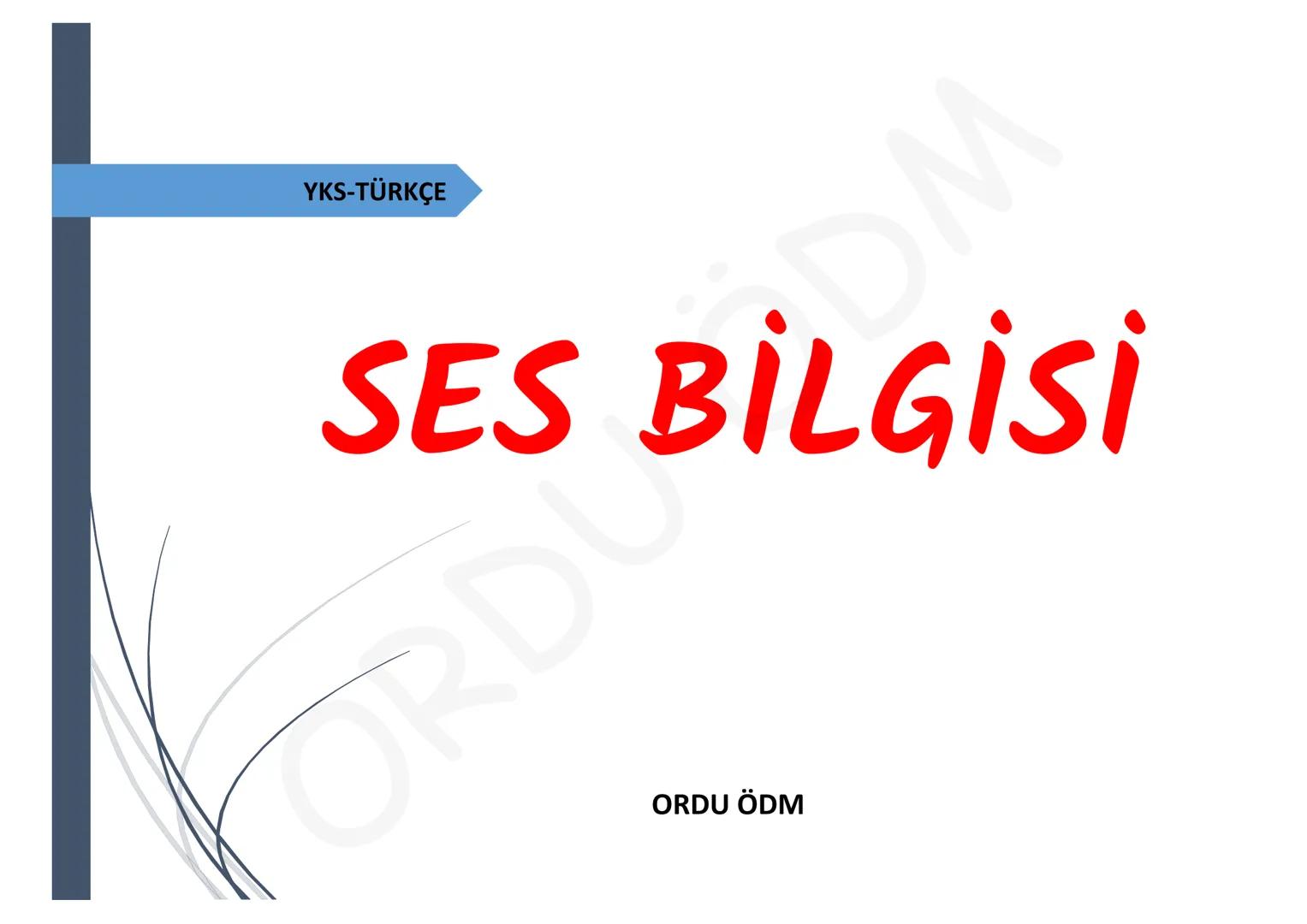 YKS-TÜRKÇE
SES BİLGİSİ
ORDU DM
ORDU ÖDM 1. Ünsüz Yumuşaması (Değişmesi)
P, ç, t, k ünsüzlerinden
biriyle biten sözcük ünlüyle
başlayan bir e