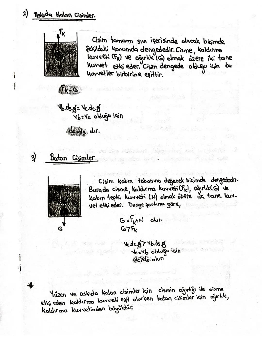 ÜNİTE-7: SIVILARDA KALDIRMA KUVVETI
Farklı özkütleye sahip
cisimler aynı SINI içerisinde farklı
konumlarda dengede kalırlar.
Örneğin, denizd