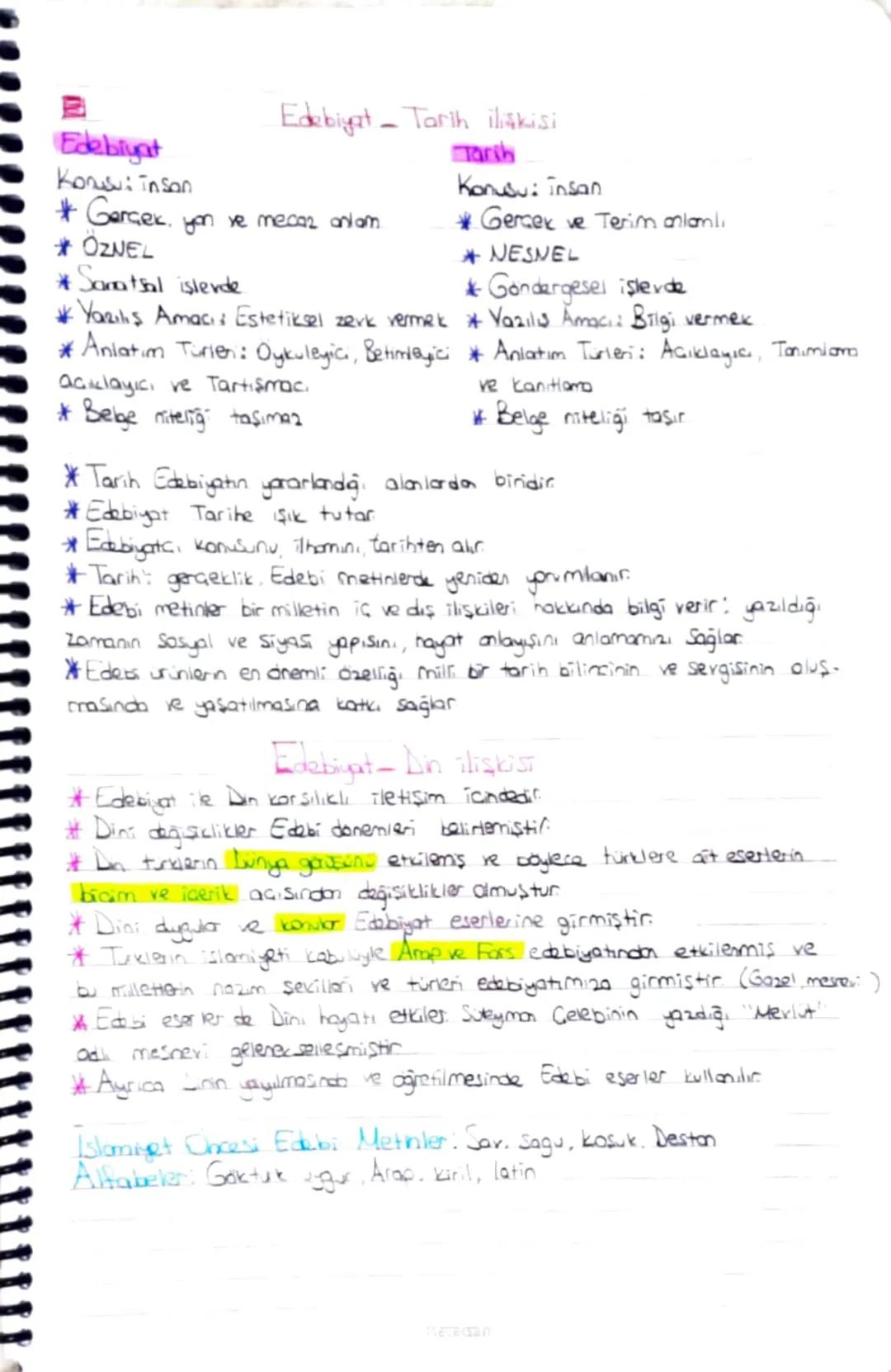 B
Edebiyat
Konusu: insan
Edebiyat Tarih ilişkisi
* Gerçek, yon ve mecar anlam
* ÖZNEL
* Sanatsal işlerde
* Yazılış Amacı: Estetiksel zevk ve