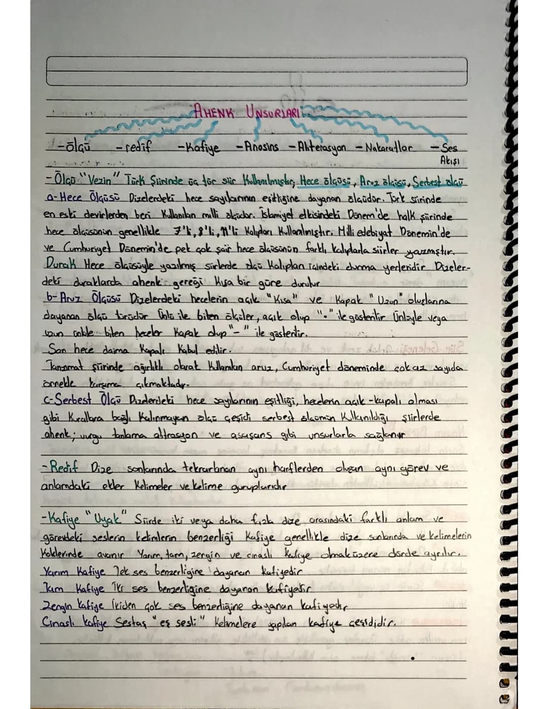 Kafiye, Redif ve Ölçüler: Kafiye Çeşitleri ve Örnekleri