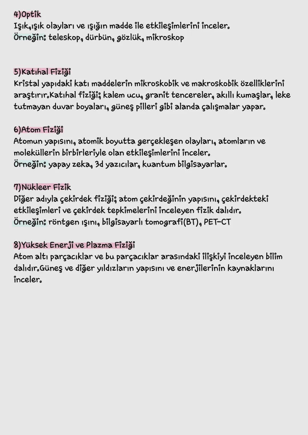 FİZİK BİLİMİNE GİRİŞ
FİZİK, uzay,zaman,madde ve enerji arasındaki ilişkileri inceleyen, gözlem ve deneye dayalı
bir bilim dalıdır.
Fiziğin A