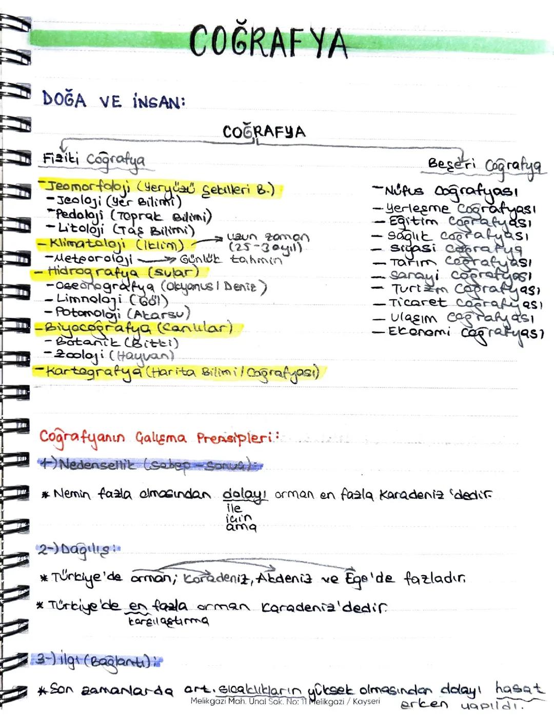 TYT COĞRAFYA DOĞA VE İNSAN