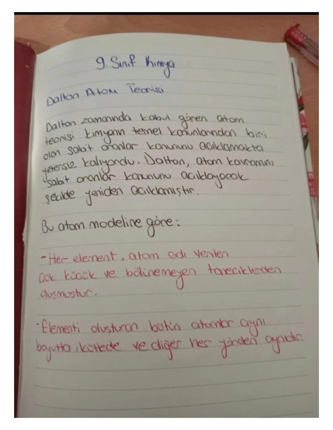 9. Sınıf kimya 1. Ünite