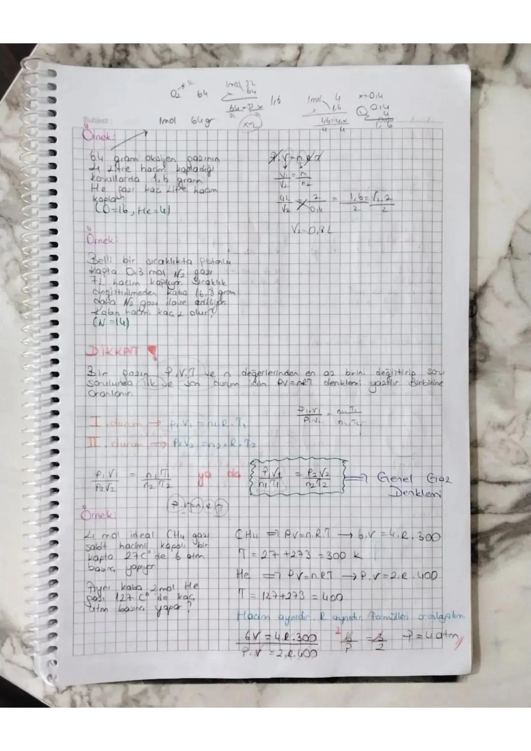 KİMYA 11 SINIF GAZLAR NOTLAR 2 