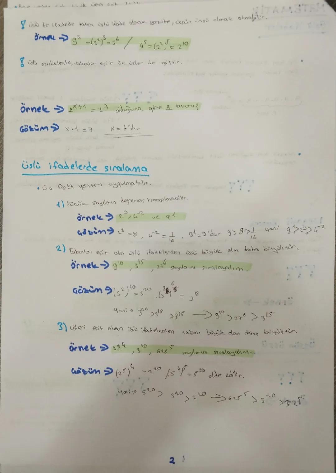 MATEMATIK
üslü ifadeler
•
Bir tom sayının Parity's tom sayı kadar issu alinman to bondaki sayının kuuven
Sayı kada
you yana yanılır sarpılma