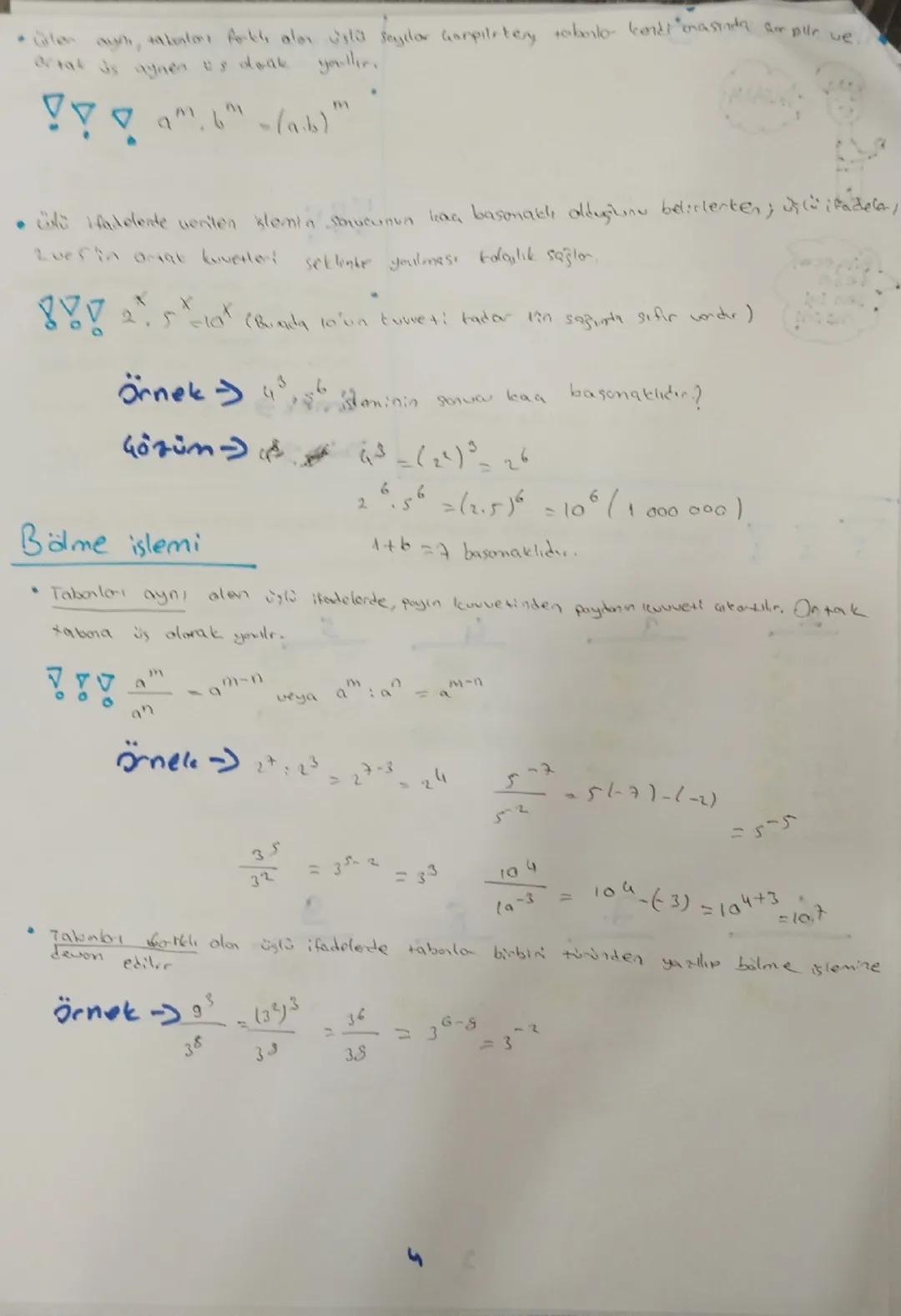 MATEMATIK
üslü ifadeler
•
Bir tom sayının Parity's tom sayı kadar issu alinman to bondaki sayının kuuven
Sayı kada
you yana yanılır sarpılma