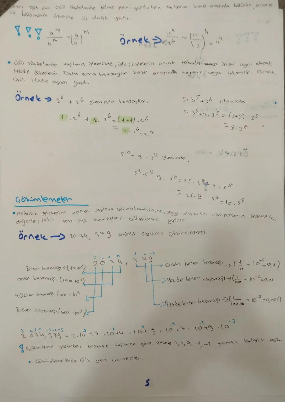 MATEMATIK
üslü ifadeler
•
Bir tom sayının Parity's tom sayı kadar issu alinman to bondaki sayının kuuven
Sayı kada
you yana yanılır sarpılma