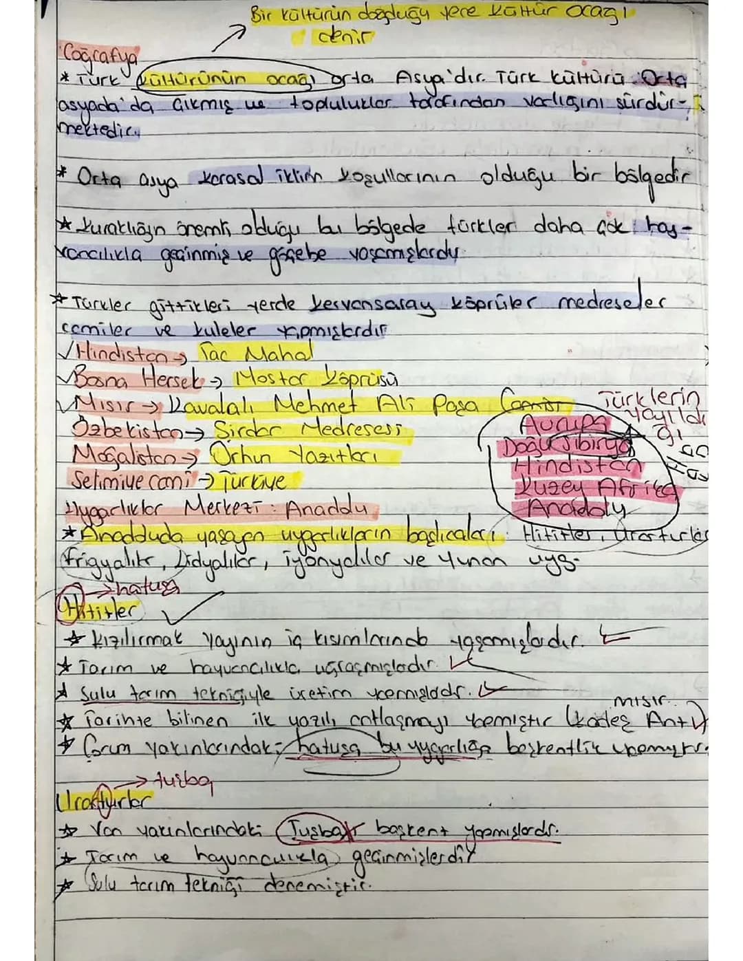 11. Sınıf Coğrafya Notları PDF, İlk Kültür Merkezleri ve Milli Parklar