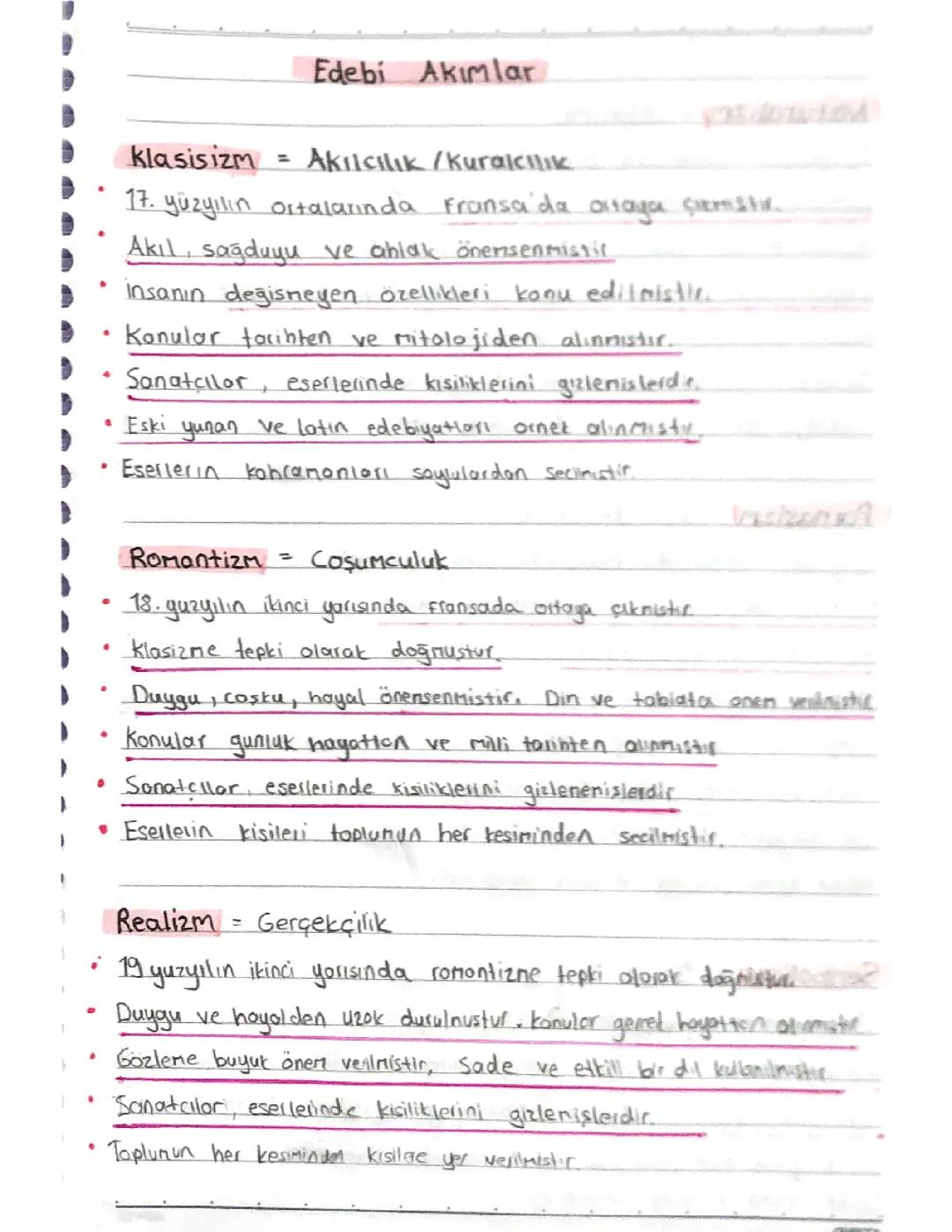 11.sınıf edebi akımlar